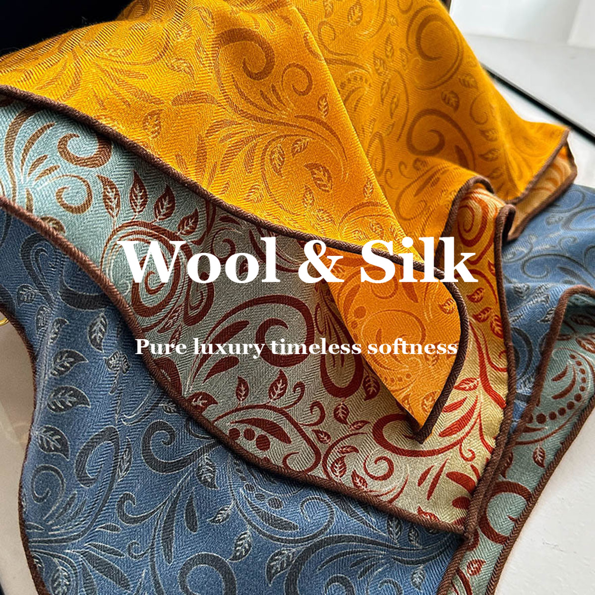 Luxury Bags Trending - 82% Wool 18% Real Silk Scarf
