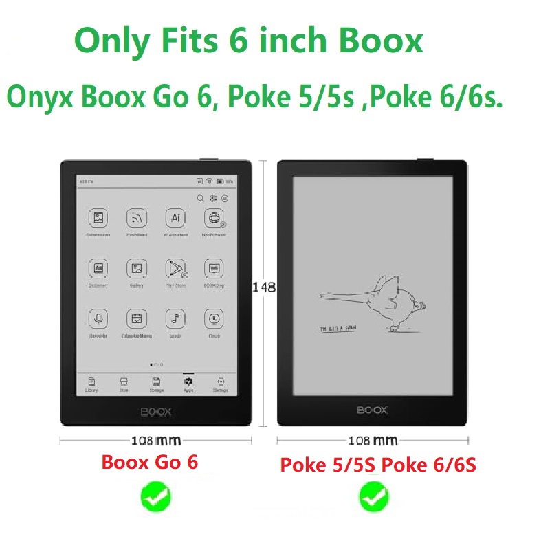 Case for Onyx Boox Go 6 Poke 5 – Briefcase Leather Slim Bewertung und Preis