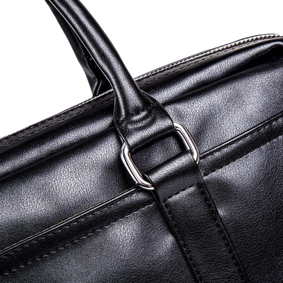 【New Arrival】Black Genuine Lea – Briefcase Leather Slim Bewertung und Preis