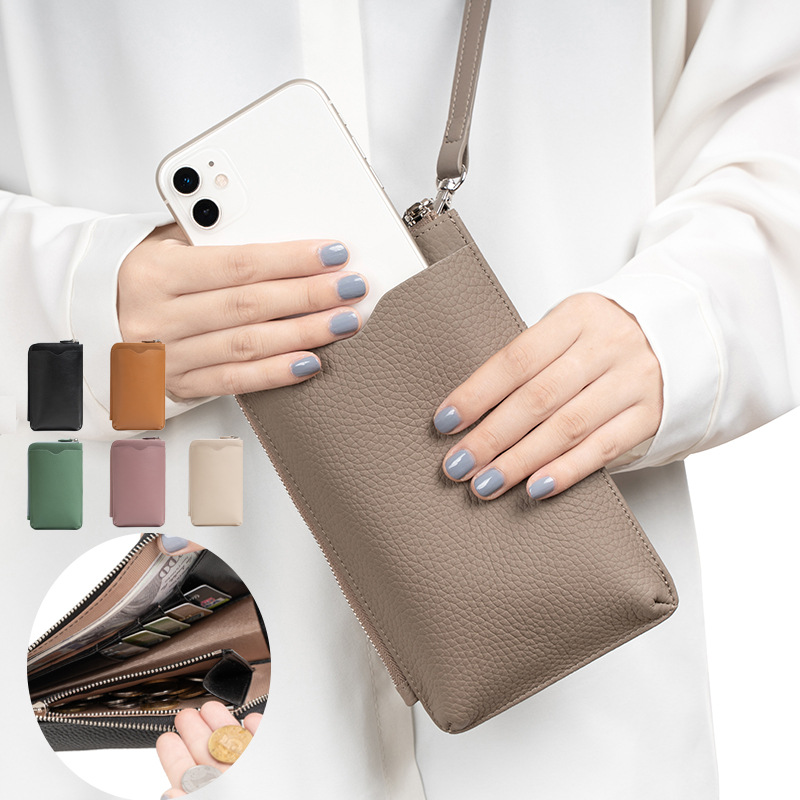 Fashion Genuine Leather Phone  – Luxury Zipper Bags Bewertung und Preis