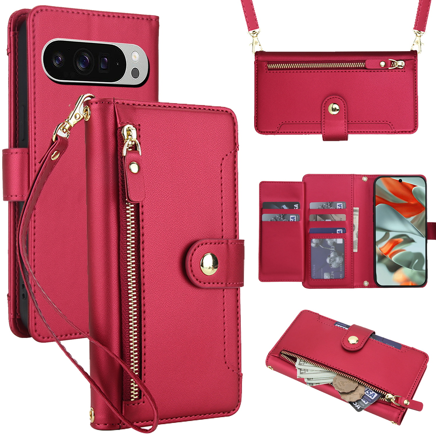 Crossbody Zipper Leather Walle – Luxury Zipper Bags Bewertung und Preis