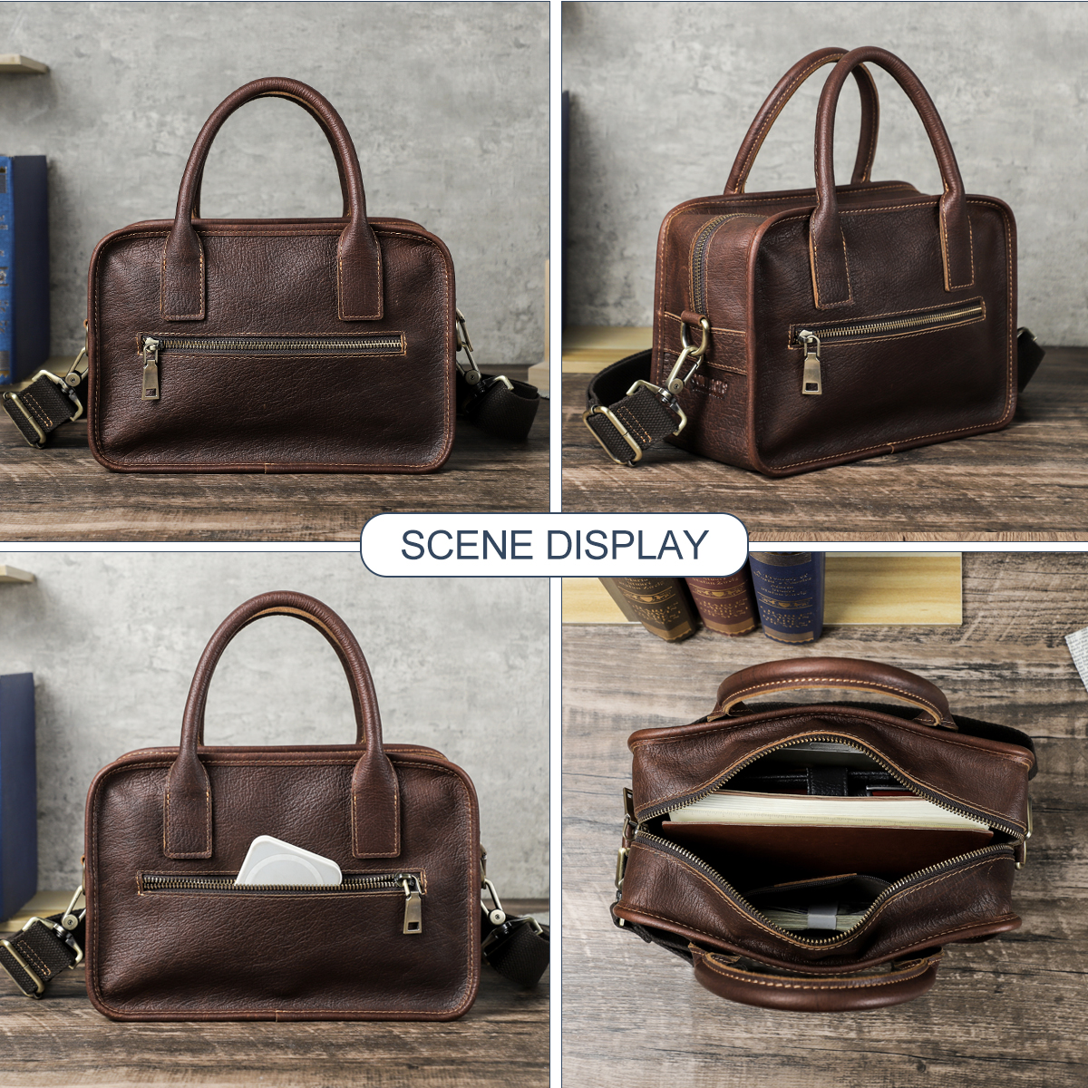 CONTACT'S Genuine Leather Men  – Luxury Bags Sling Bewertung und Preis