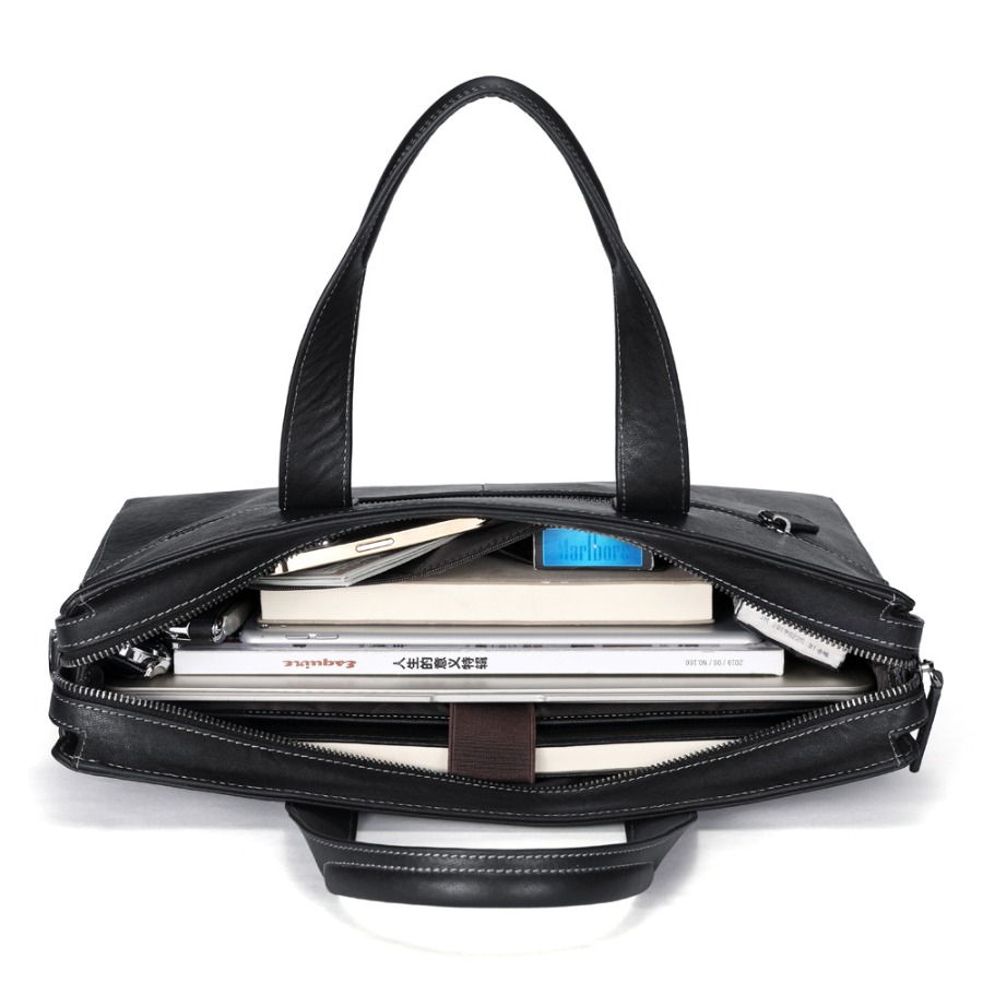 【New Arrival】Slim Black Leathe – Briefcase Leather Slim Bewertung und Preis