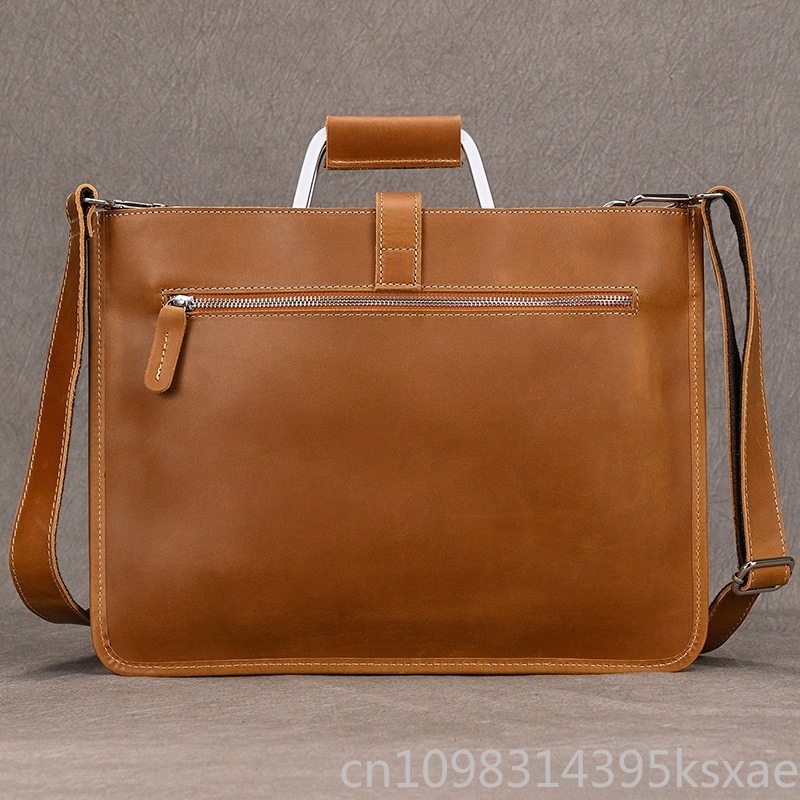 Men's Vintage Crazy Horse Leat – Briefcase Leather Slim Bewertung und Preis