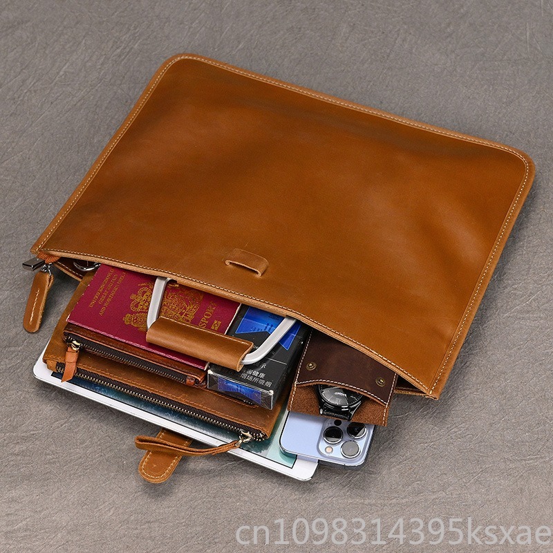 Men's Vintage Crazy Horse Leat – Briefcase Leather Slim Bewertung und Preis